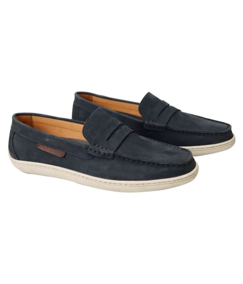 CLOG LONDON Navy Loafers - Buy CLOG LONDON Navy Loafers Online at Best ...
