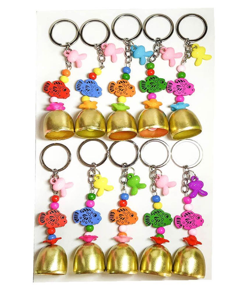 Blooming Box Set Of Ten Metal Bulk Key Chains Buy Online at Best Price