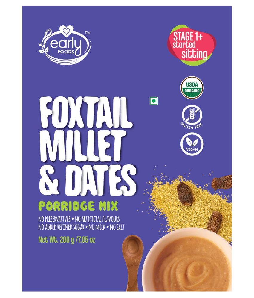 Early Foods Foxtail Millet & Dates Infant Cereal for 18 Months + ( 200 gm ) Buy Early Foods