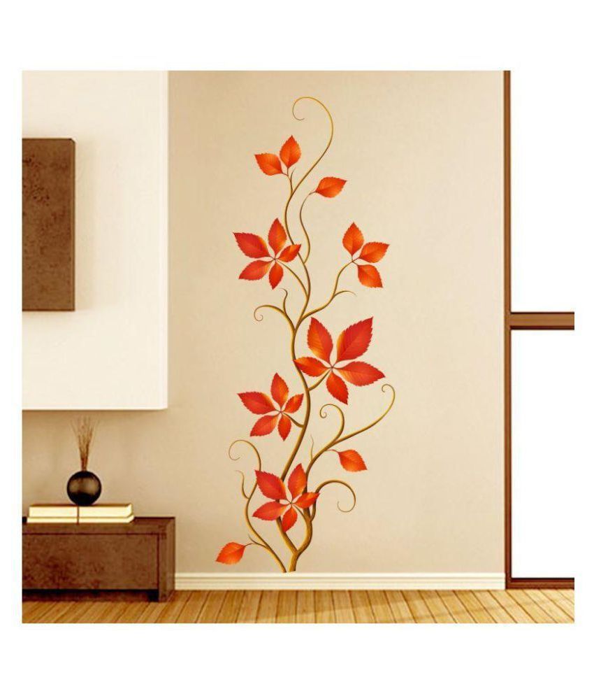     			Asmi Collection Beautiful Flowers and Birds Nature Sticker ( 60 x 160 cms )