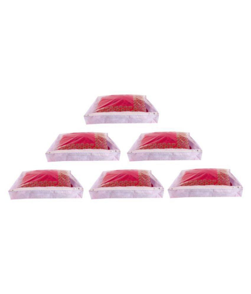 Bulbul Pink Saree Covers - 6 Pcs