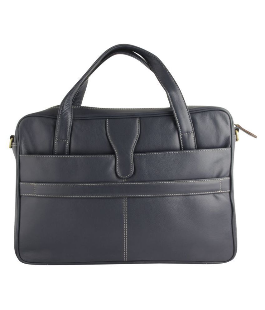 Kara Blue Leather Office Bag Buy Kara Blue Leather Office Bag Online