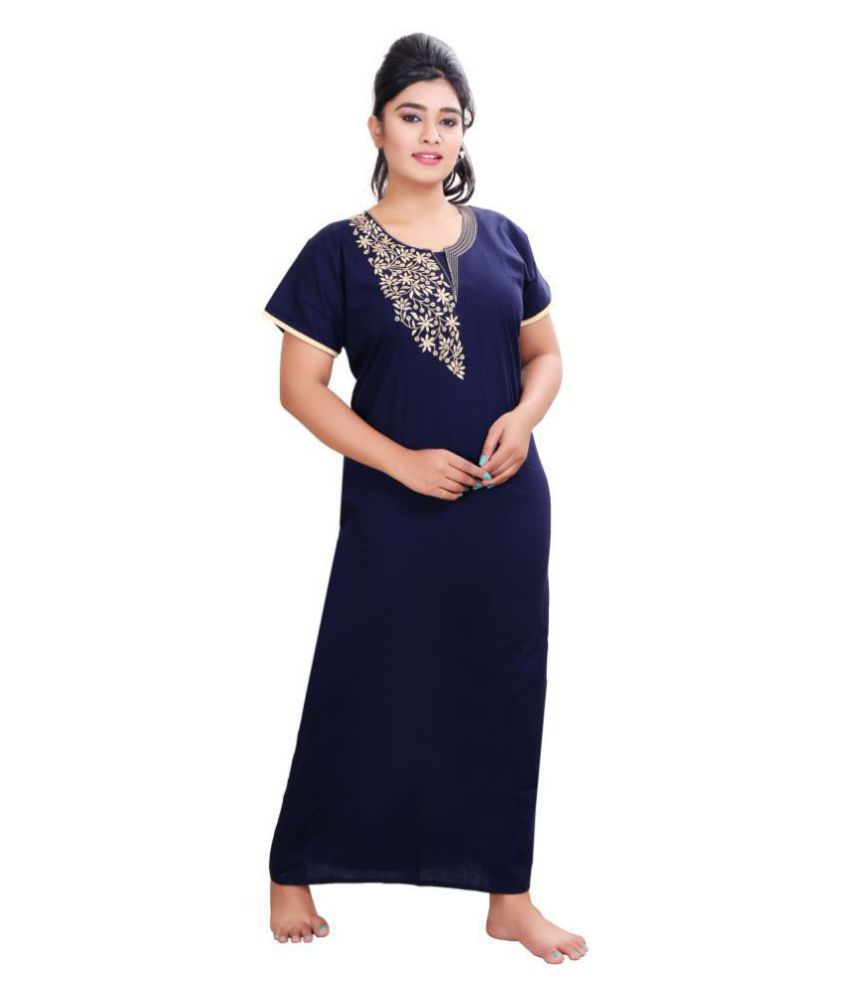 buy-rnp-cotton-nighty-night-gowns-blue-online-at-best-prices-in