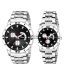 NEW STYLISH BLACK 2 STEEL WATCH COMBO FOR BOYS GIRLS