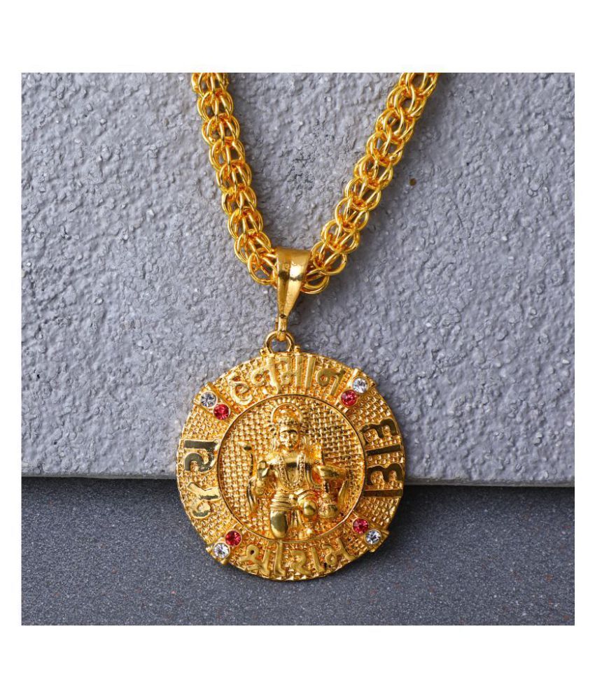 gold locket for men hanuman