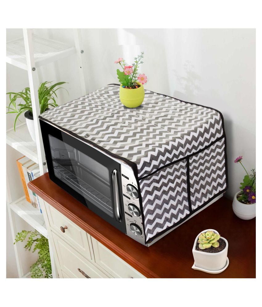 PrettyKrafts Single Plastic Black Microwave Oven Cover 2628L Buy