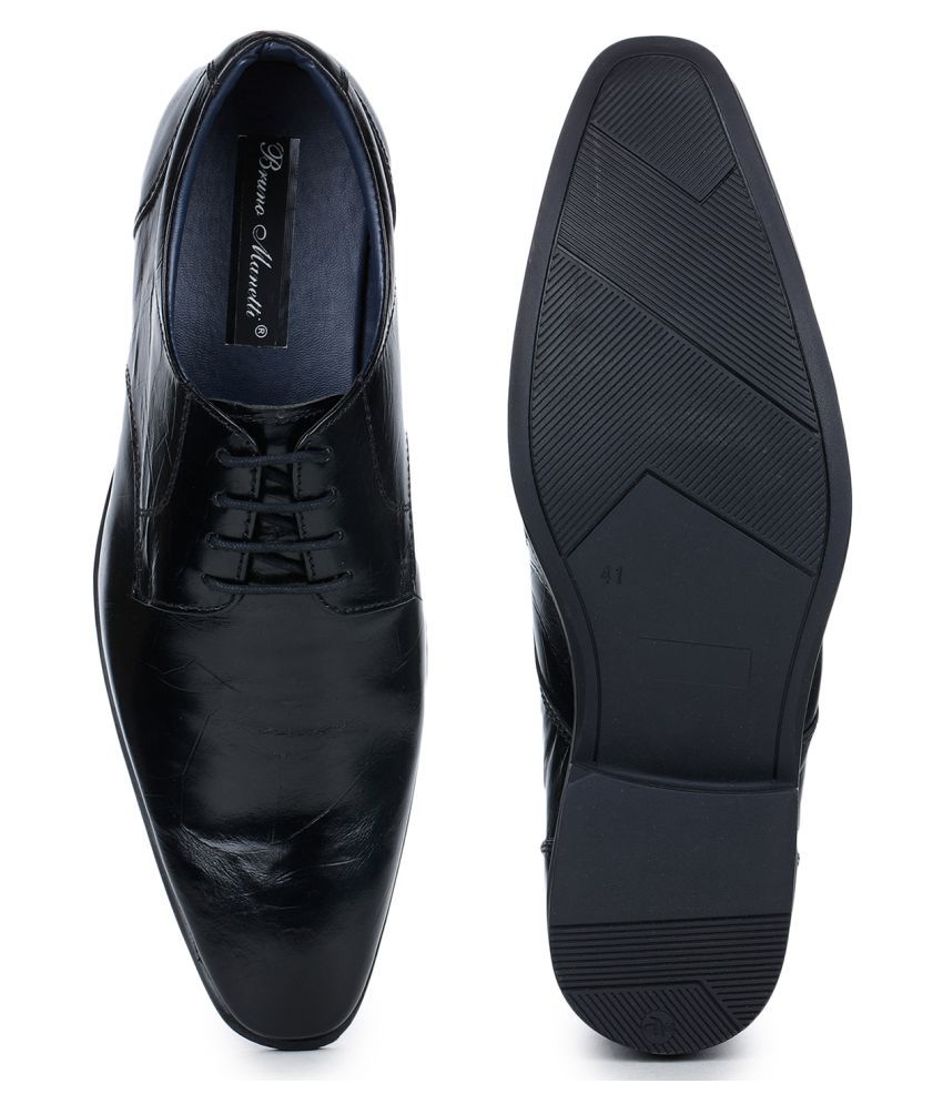 Bruno Manetti Genuine Leather Black Formal Shoes Price in India- Buy ...