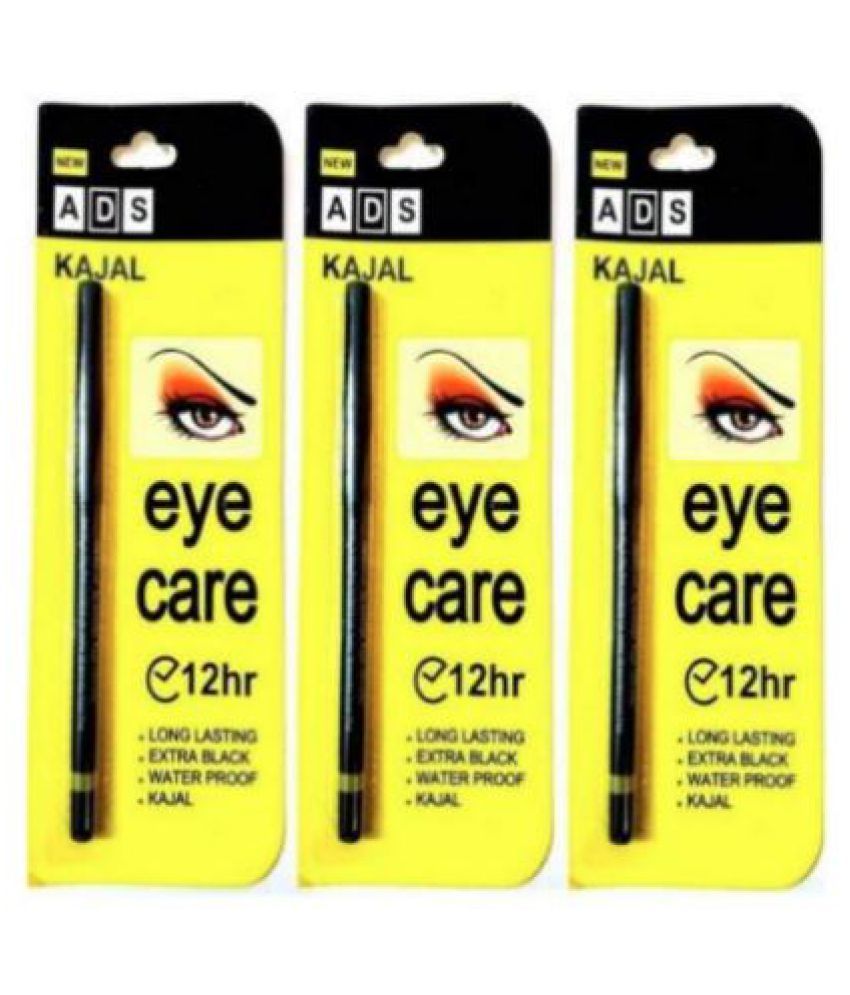 ADS Kajal Pencil Eyeliner Black Pack of 3 3 g Buy ADS Kajal Pencil Eyeliner Black Pack of 3 3 g