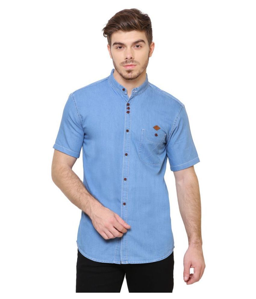     			Kuons Avenue Denim Slim Fit Solids Men's Casual Shirt - Blue ( Pack of 1 )