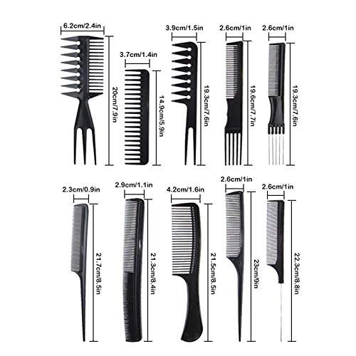 Buy NFI Essentials Professional Hair Styling Comb Kit- Set of 10 Combs ...