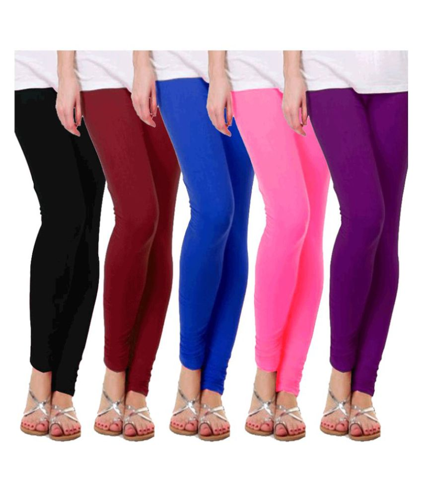     			Famaya Multicolor Leggings - Pack of 5