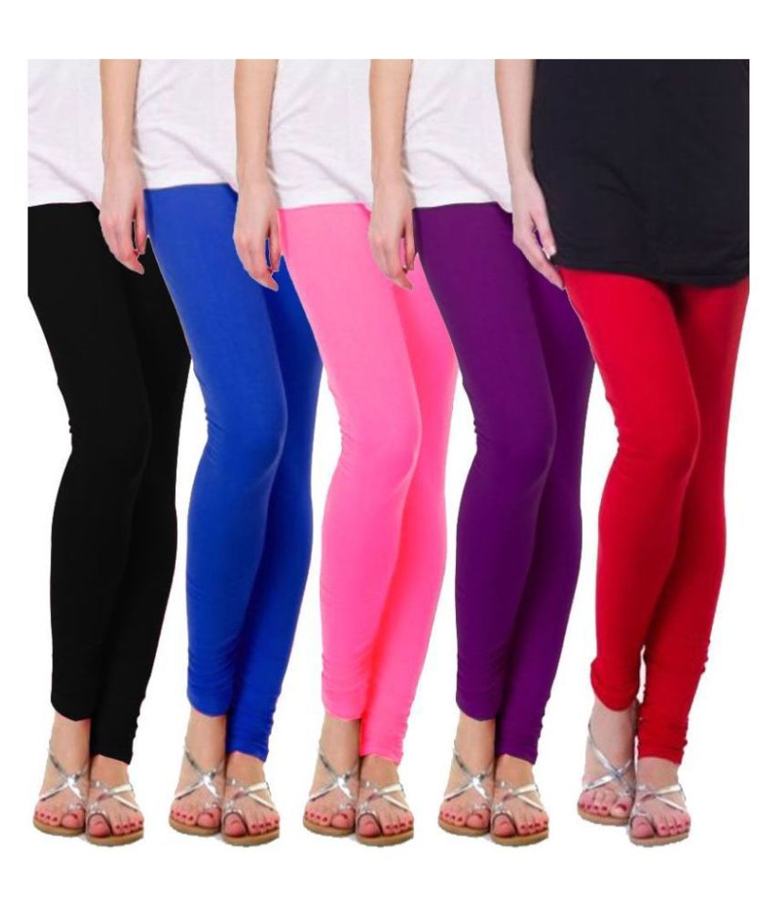     			Famaya Multicolor Leggings - Pack of 5