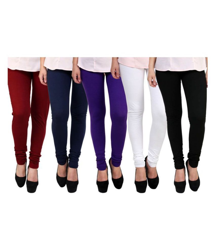     			Famaya Girl's Cotton Leggings-Pack of 5