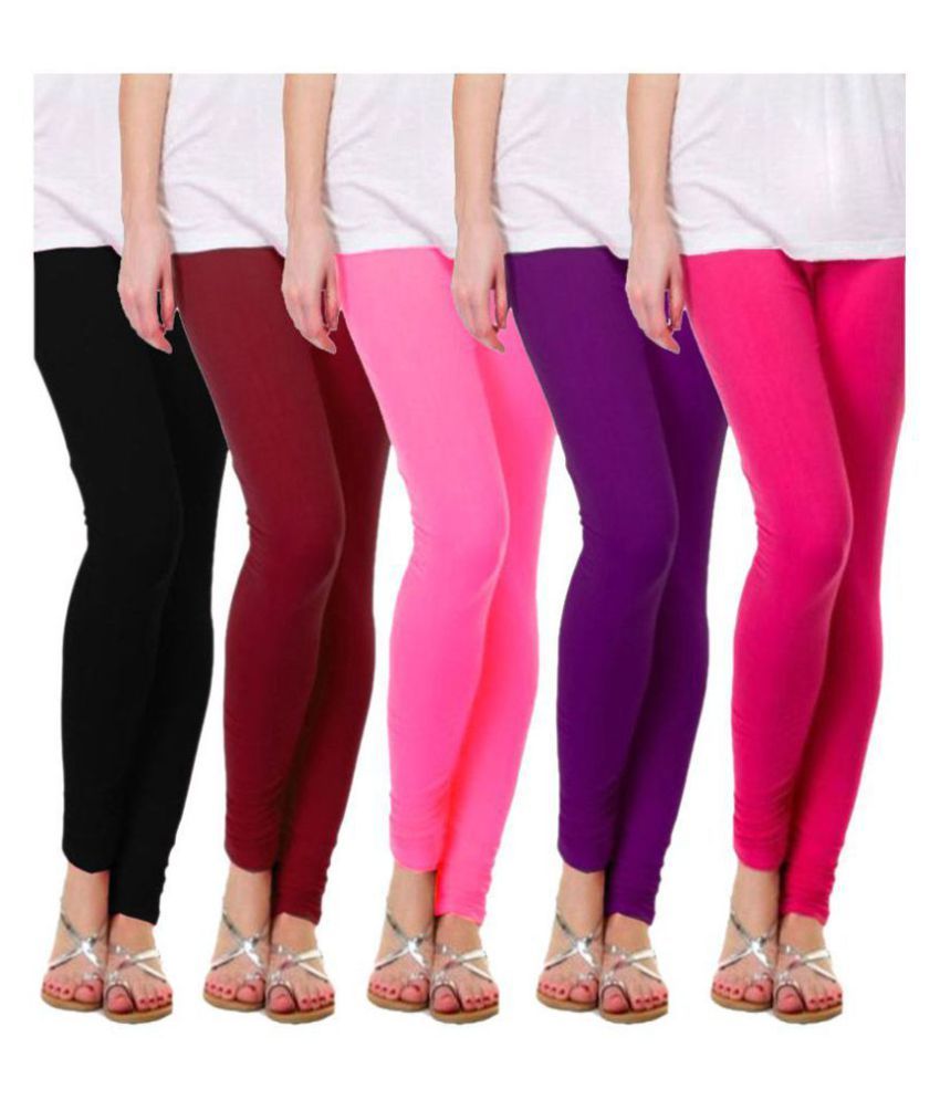     			Famaya Multicolor Leggings - Pack of 5