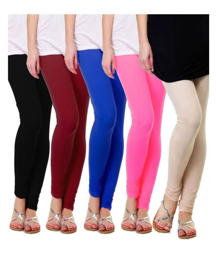     			Famaya Multicolor Leggings - Pack of 5