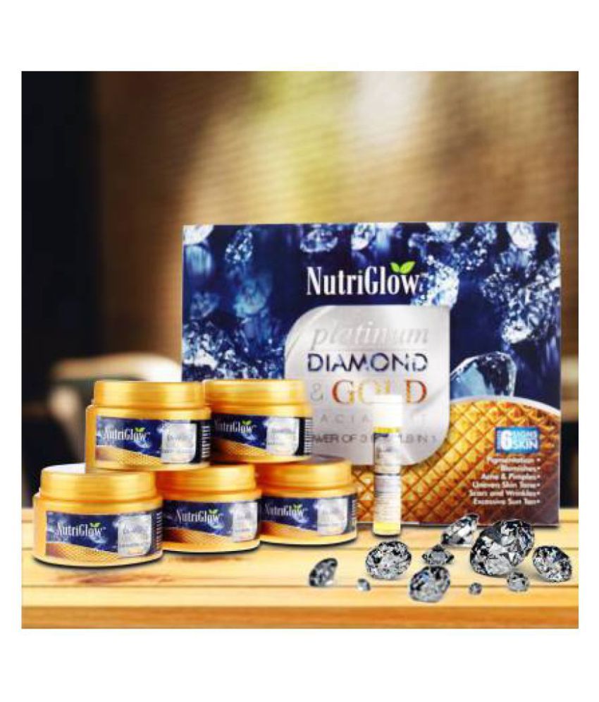 nutriglow platinum diamond gold facial kit