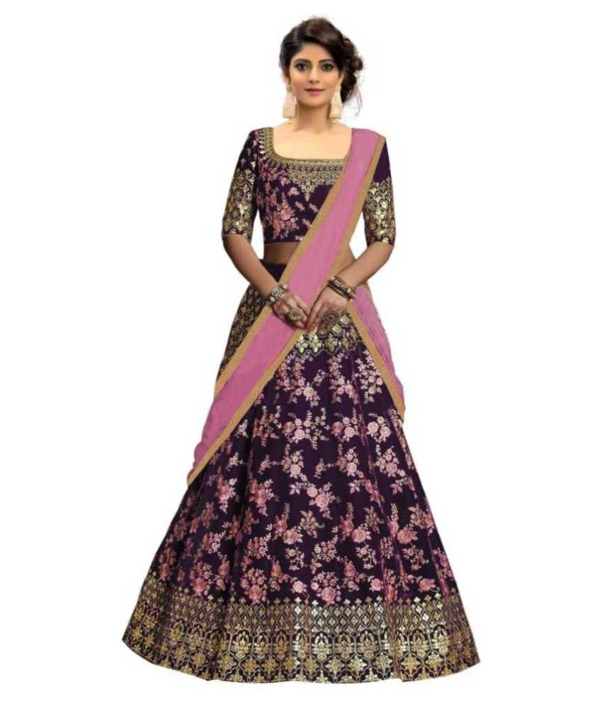 purple ghagra choli