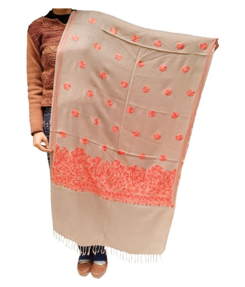 KASHMIRI Gray Pashmina Stoles Buy Online at Low Price in India Snapdeal