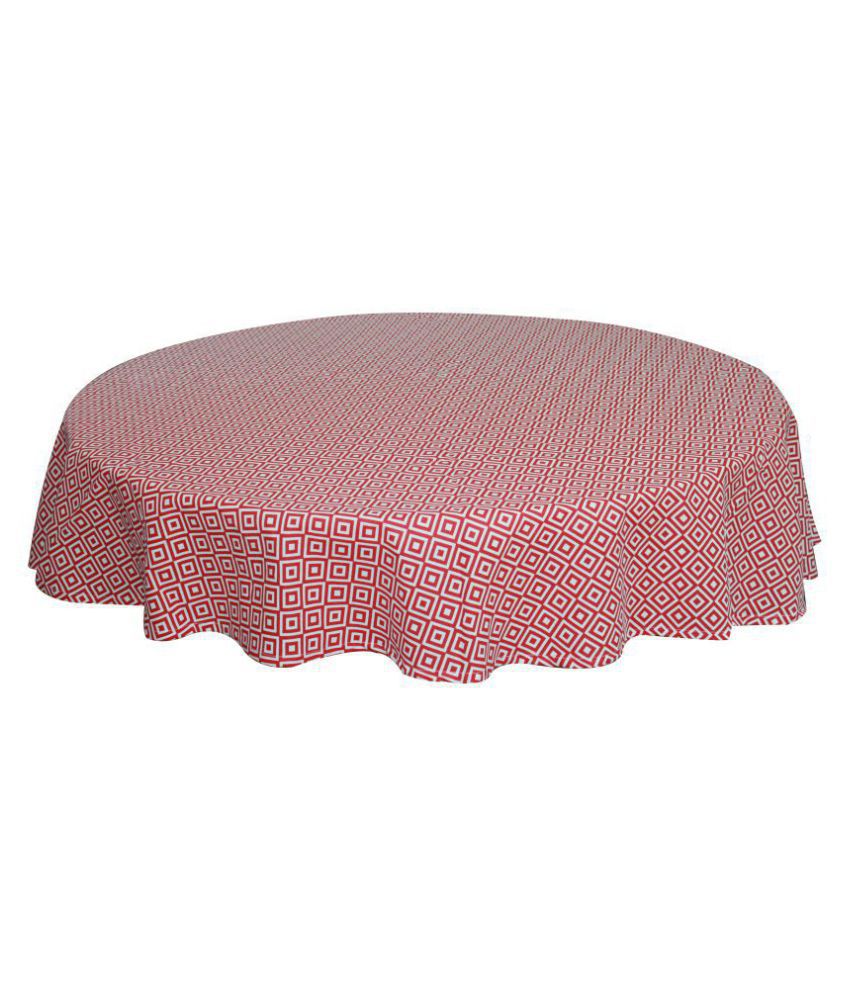     			Oasis Hometex - Red Cotton Table Cover (Pack of 1)