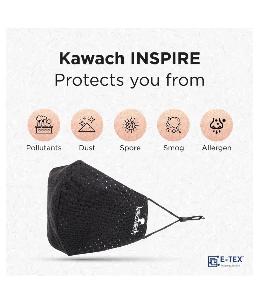 KAWACH Inspire Cotton Reusable & Washable Mask: Buy KAWACH Inspire Cotton Reusable & Washable 