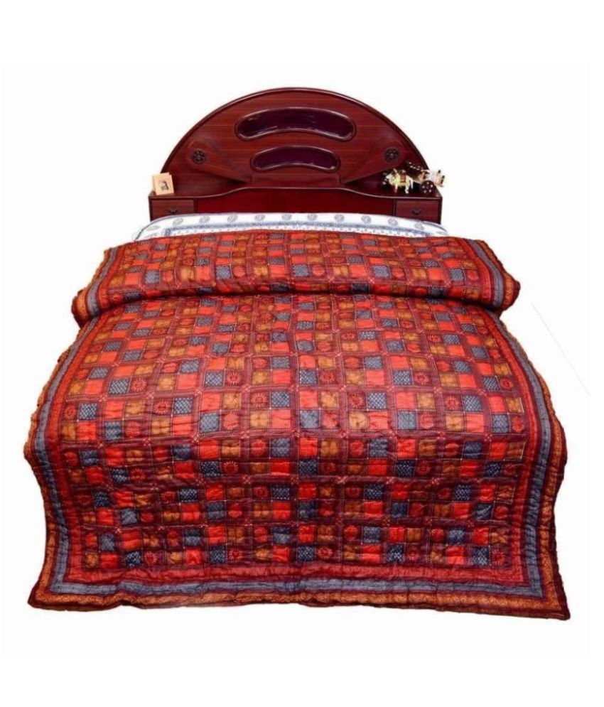Jaipuri Razai Double Cotton Multi Printed Quilt Coordinated Buy