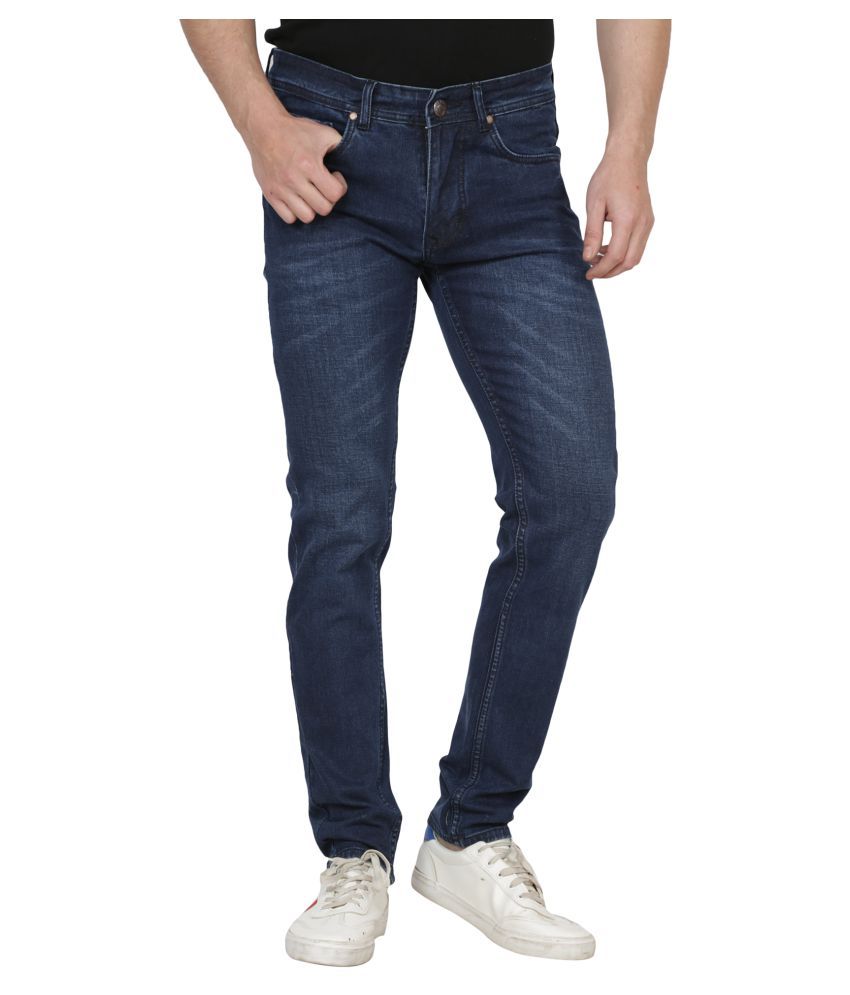     			ZAYSH Dark Blue Regular Fit Jeans