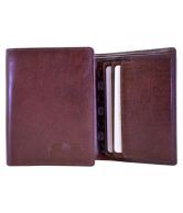 Arpera Leather Brown Casual Short Wallet