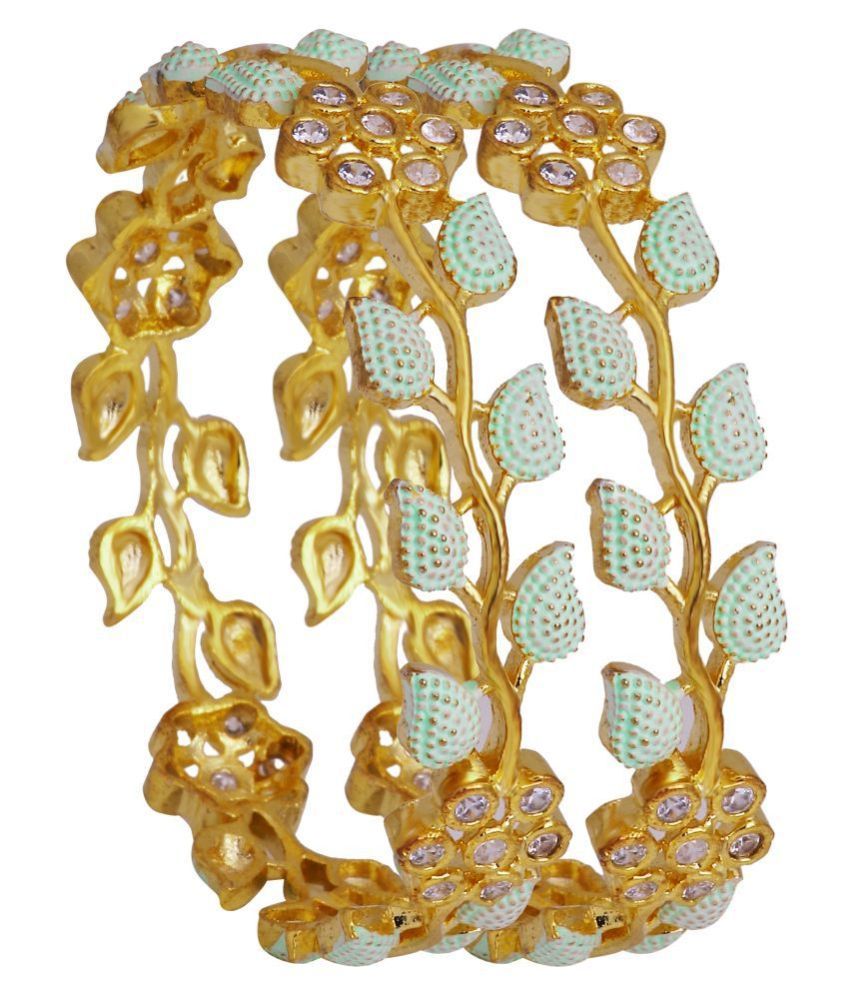 Manikya Traditional Bengali Bangles Copper with 24ct Gold Plated (Set