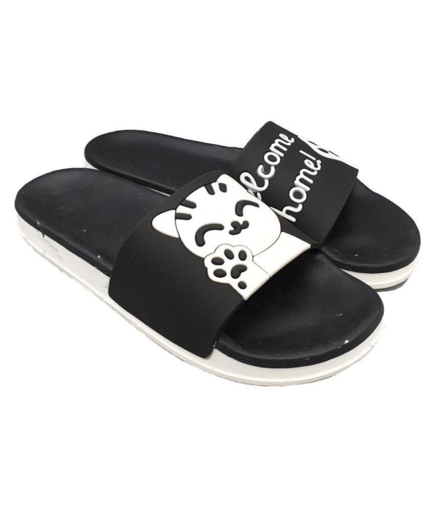 Pampy Angel Black Slippers Price in India- Buy Pampy Angel Black Slippers Online at Snapdeal