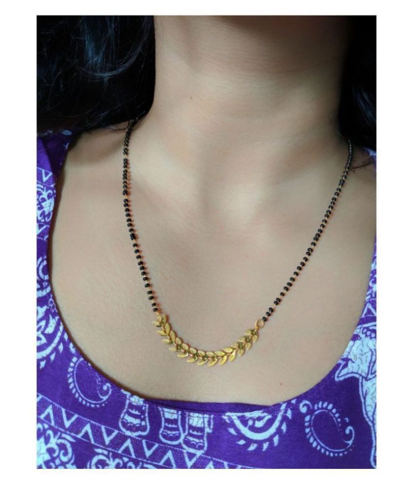 Black mani short mangalsutra clearance