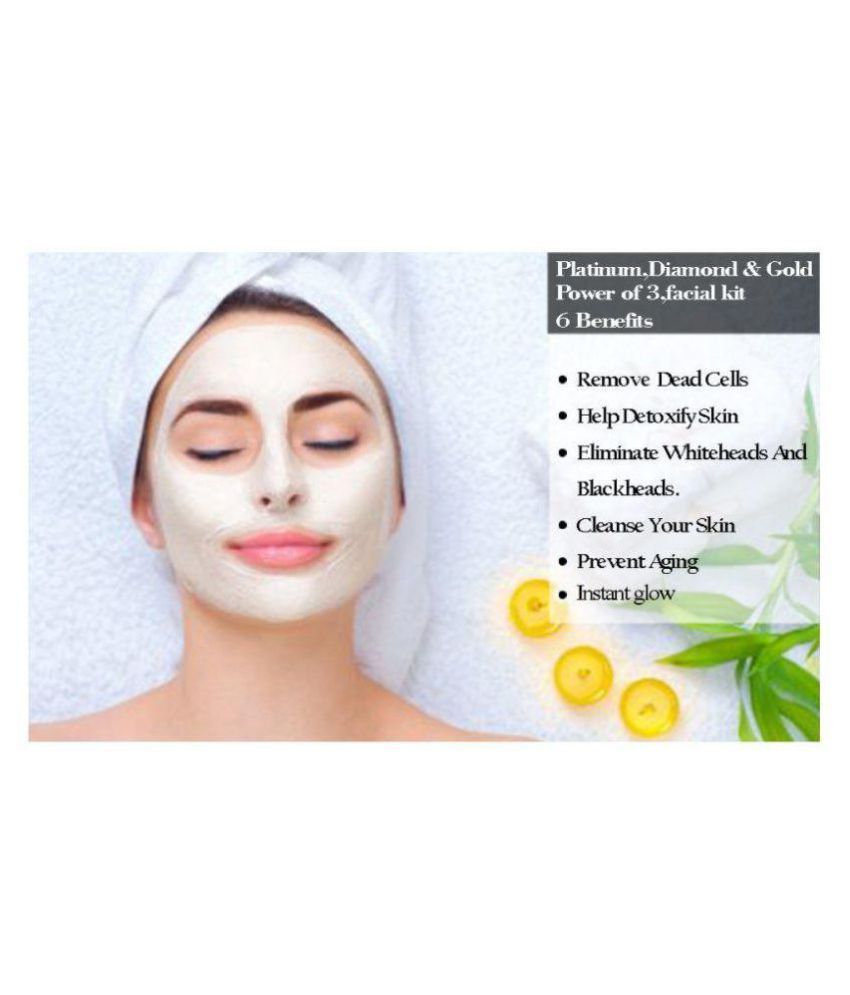 Nutriglow Platinum Diamond Facial Kit Face Wash Combo Pack Facial Kit