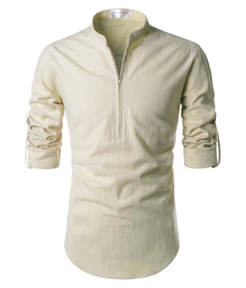     			Vida Loca - Beige Linen Slim Fit Men's Casual Shirt (Pack of 1)