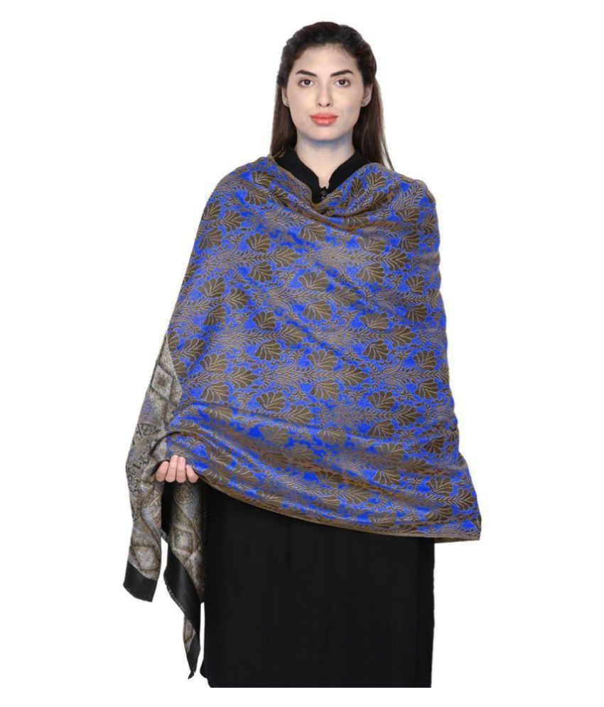 Shawl-e-Kashmir Blue Kashmiri Shawl Price In India - Buy Shawl-e ...