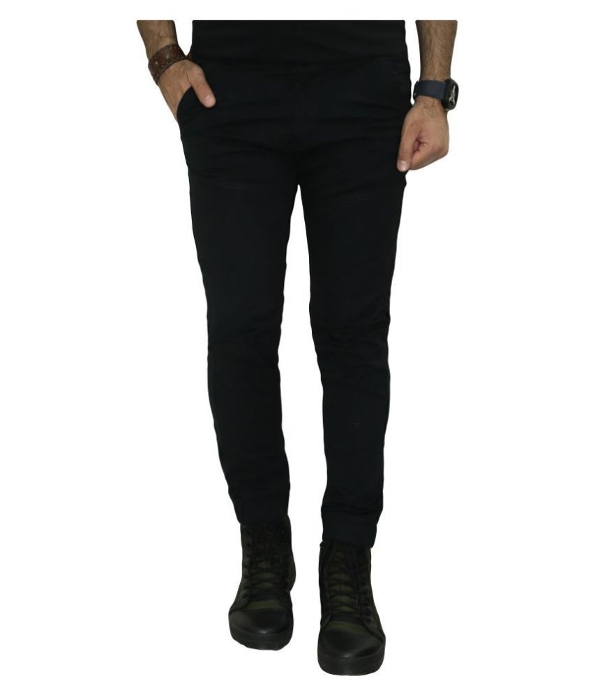     			Urban Legends Black Regular -Fit Flat Joggers