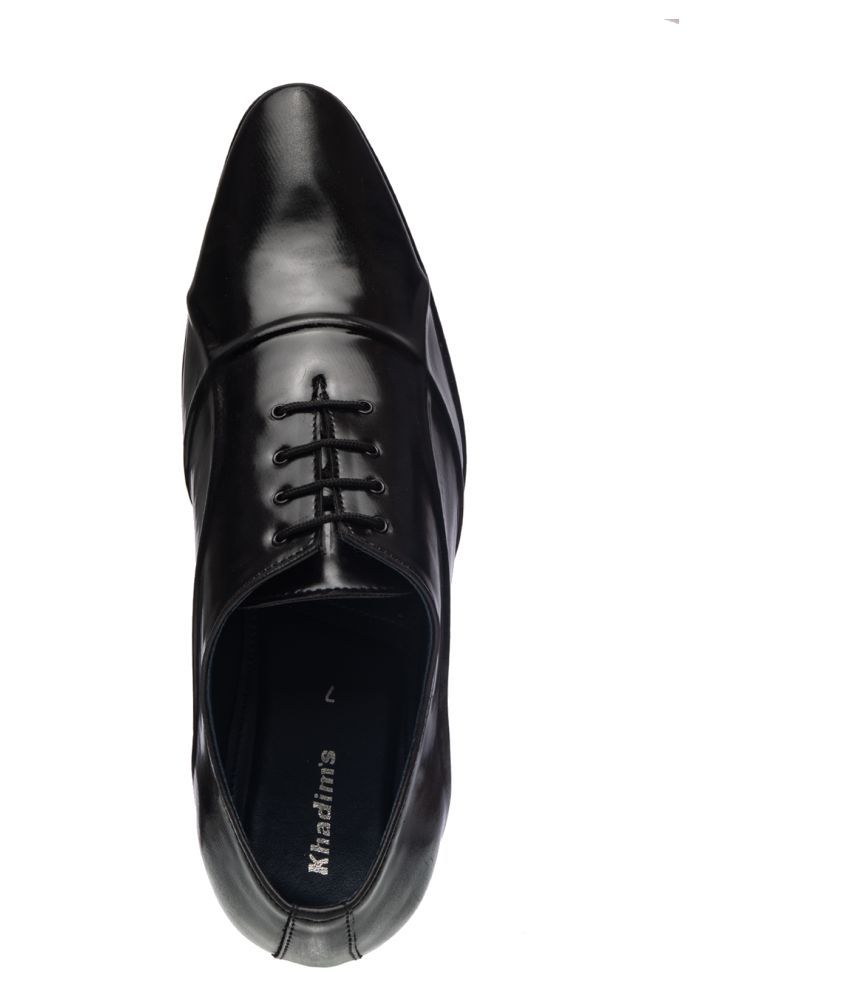 khadims formal black shoes