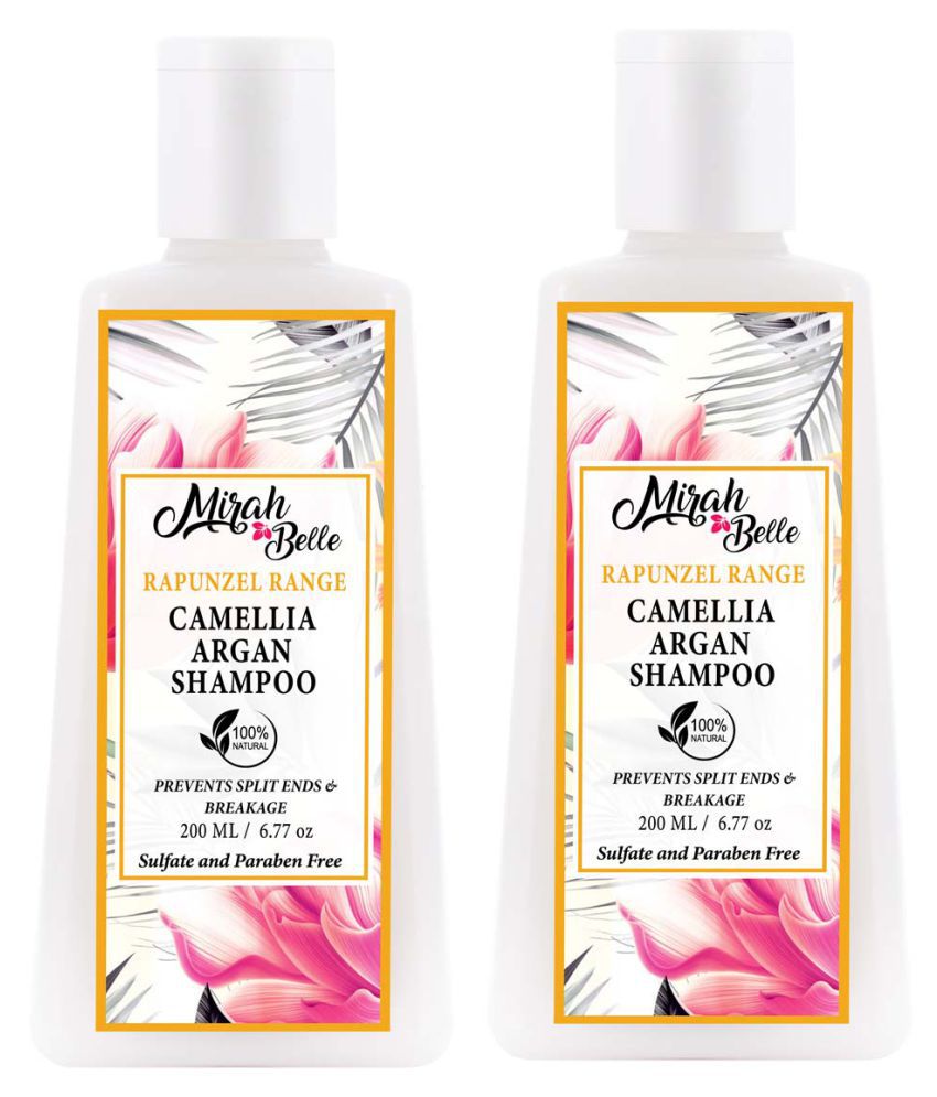     			Mirah Belle Organic & Natural - Camellia Argan New Hair Growth- Sulfate, Paraben Free Shampoo 200 mL Pack of 2