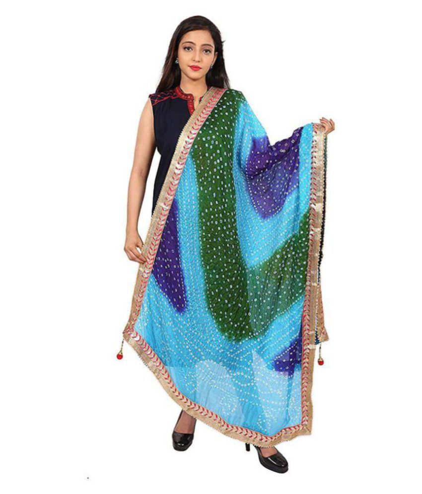     			Raj Multicoloured Art Silk Bandhej Dupatta