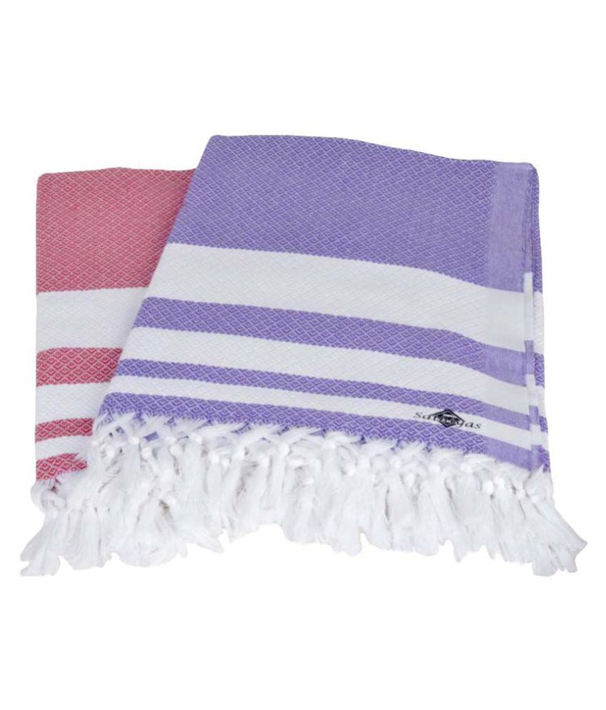 Sathiyas Set of 2 Cotton Bath Towel Multi