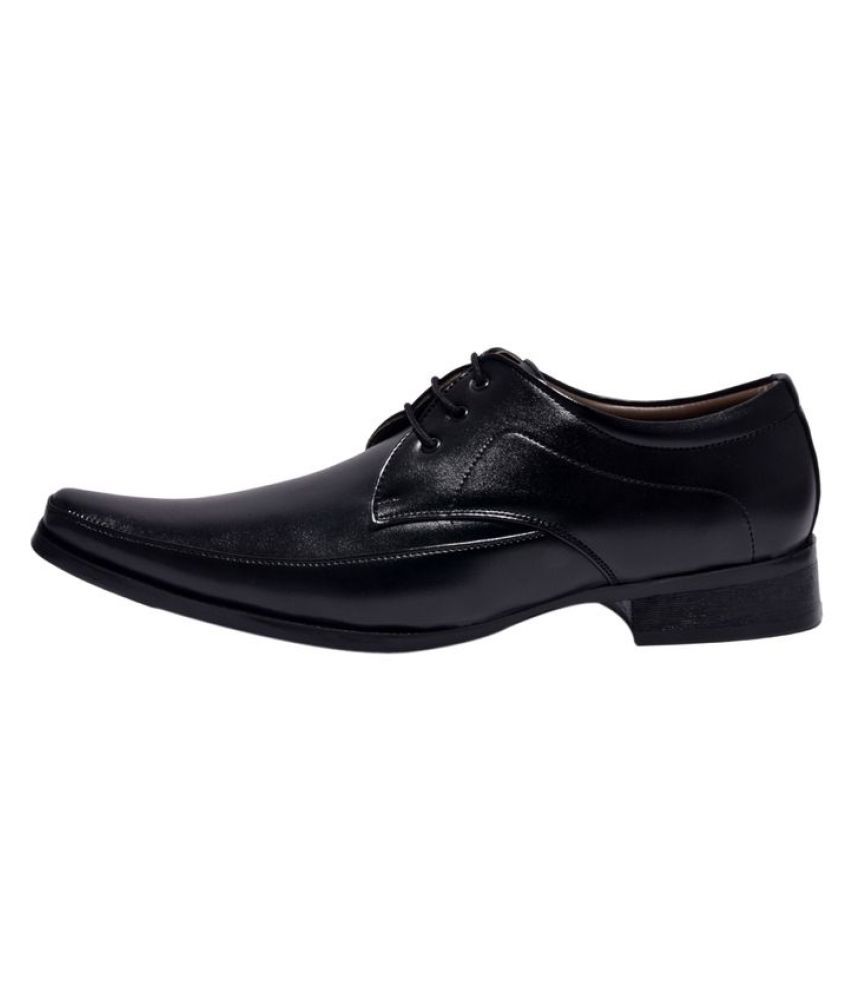 Sir Corbett Artificial Leather Black Formal Shoes Price in India- Buy ...