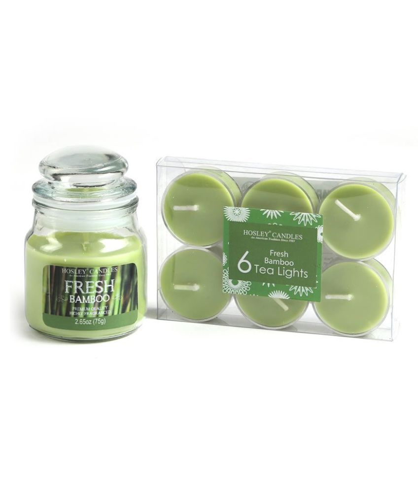     			Hosley Green Jar Candle - Pack of 7