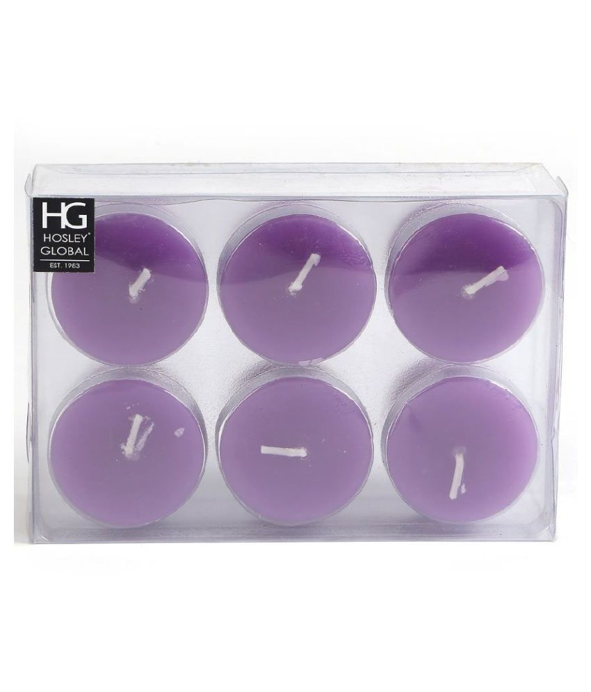 Hosley Purple Votive Candle - Pack of 6