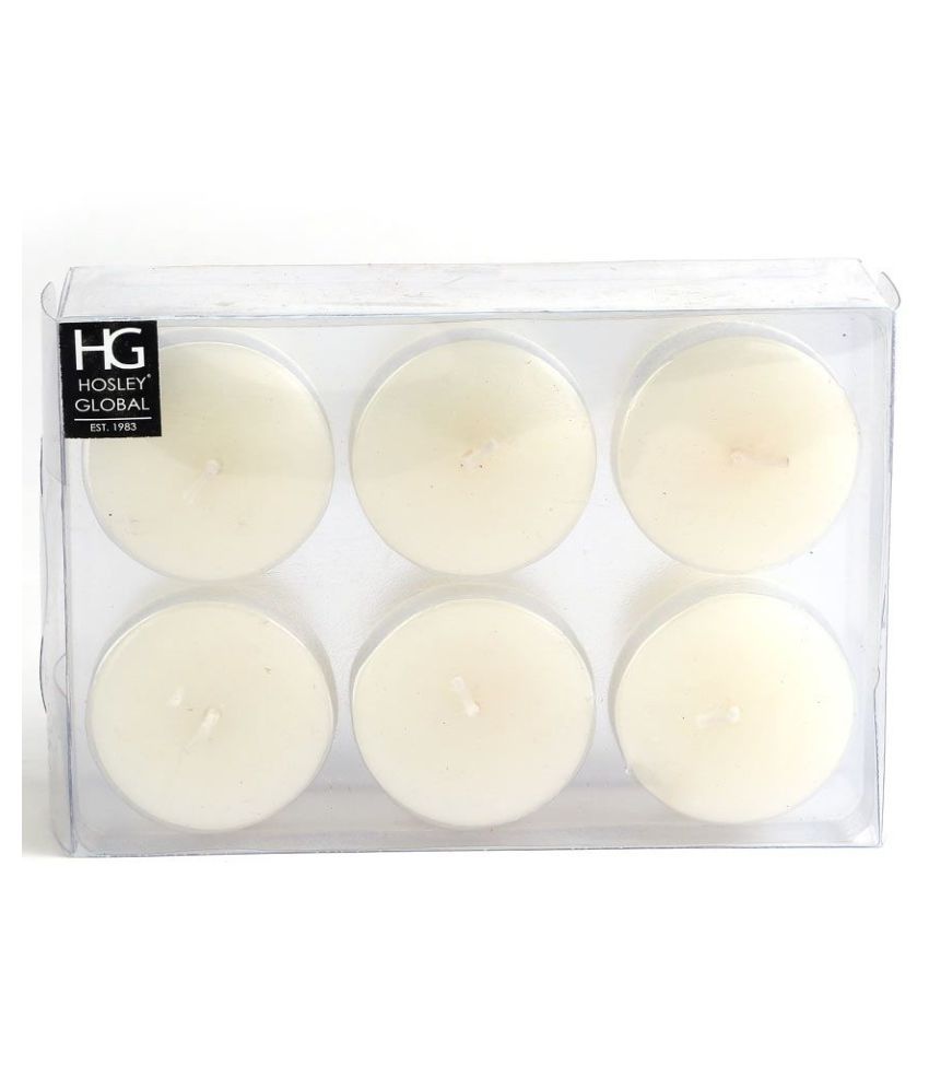 Hosley White Votive Candle - Pack of 6