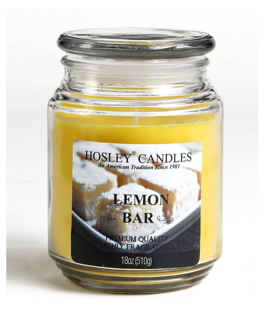     			Hosley Yellow Jar Candle - Pack of 1