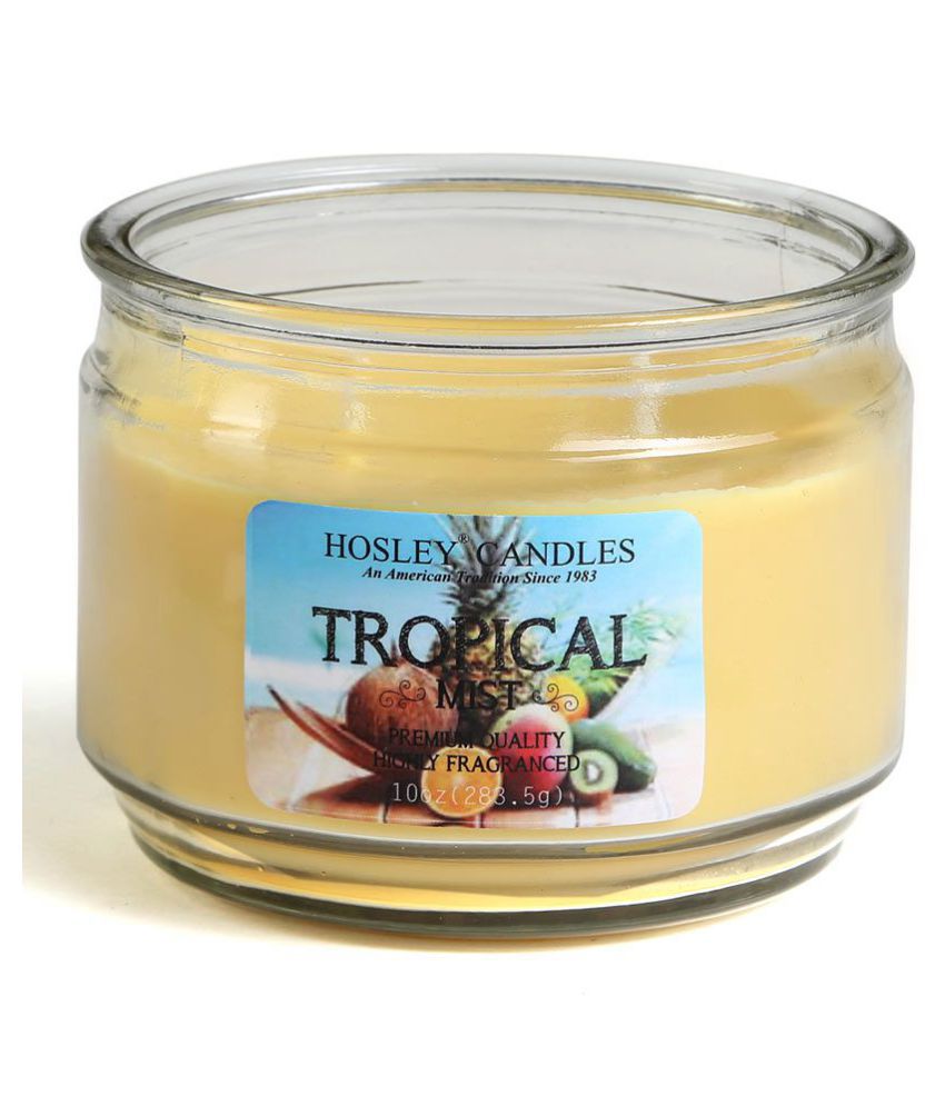     			Hosley Yellow Jar Candle - Pack of 1