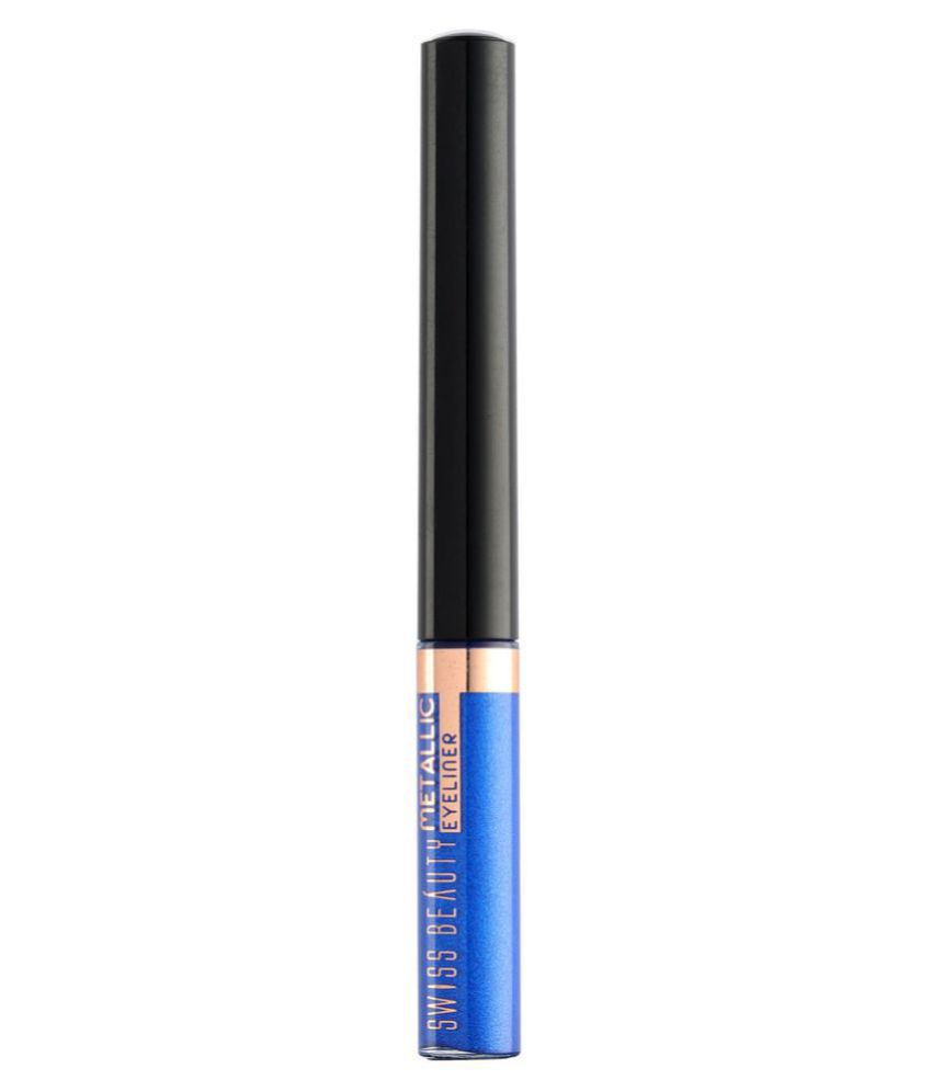     			Swiss Beauty Metallic Liquid Eyeliner (Blue), 3.2ml