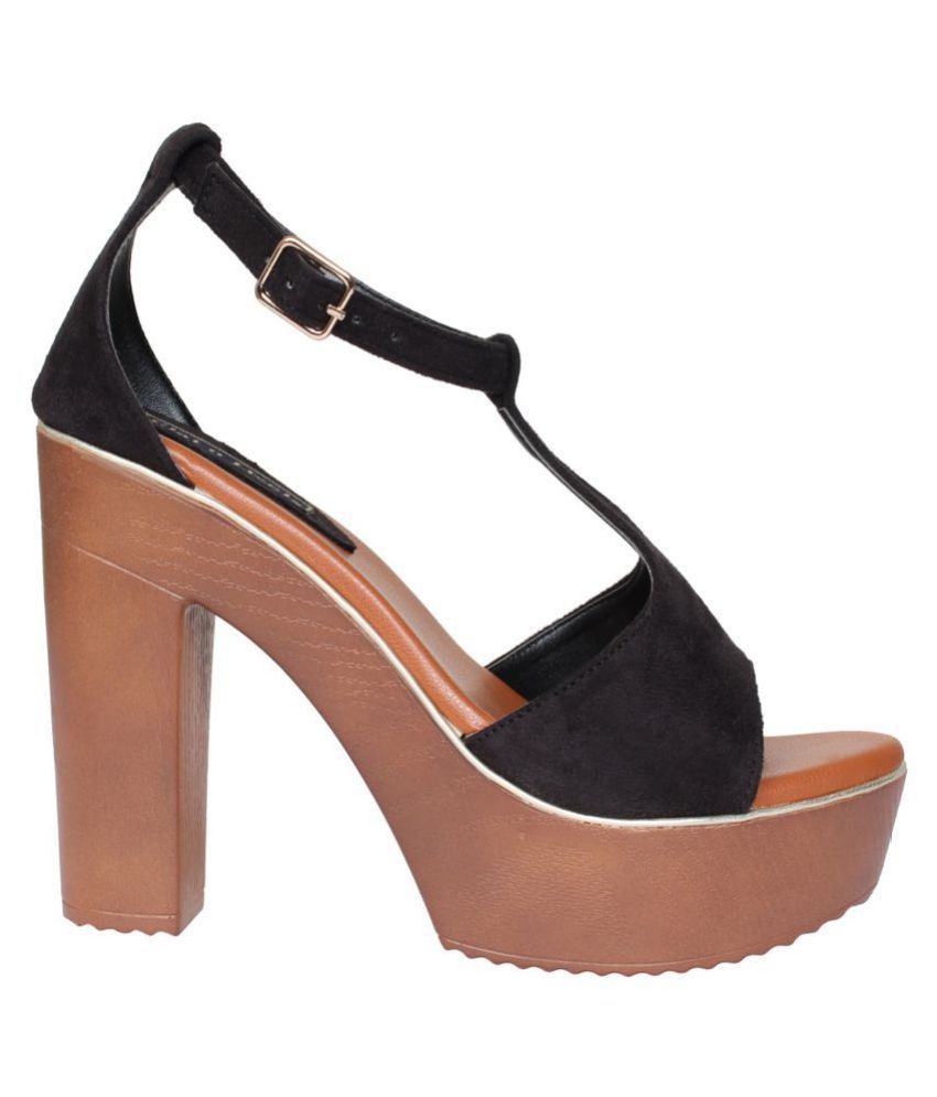 black block heels 3 inch