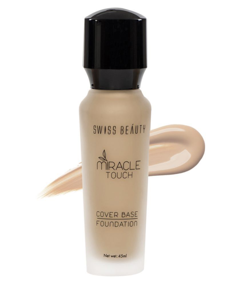     			Swiss Beauty Miracle Touch Cover Base Liquid Foundation (Warm Honey), 45ml