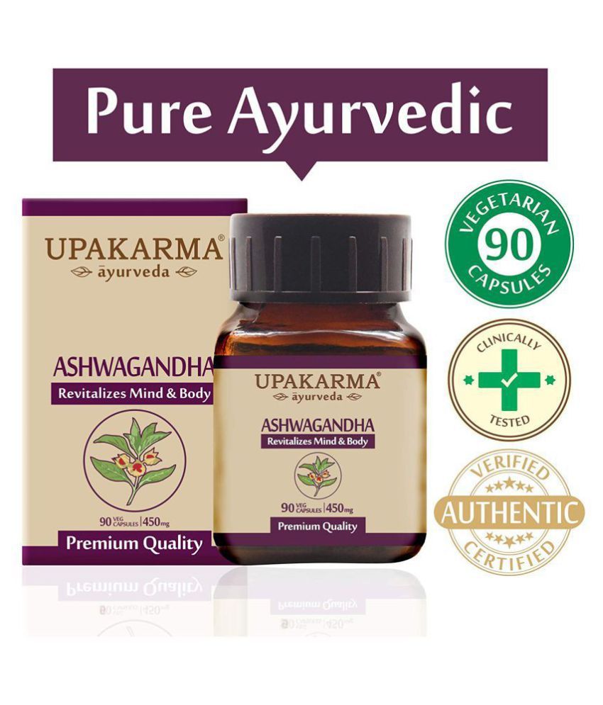 UPAKARMA AYURVEDA Ashwagandha Reducing Stress 90Veg Capsule Capsule 90