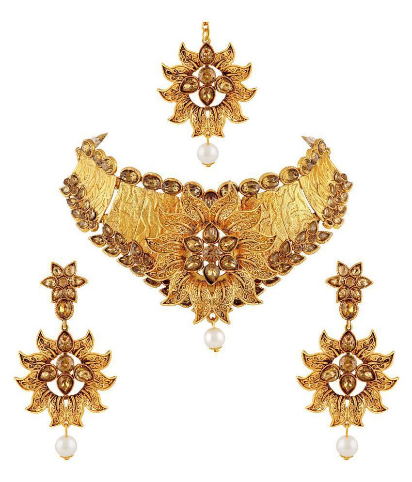 collar set jewellery gold