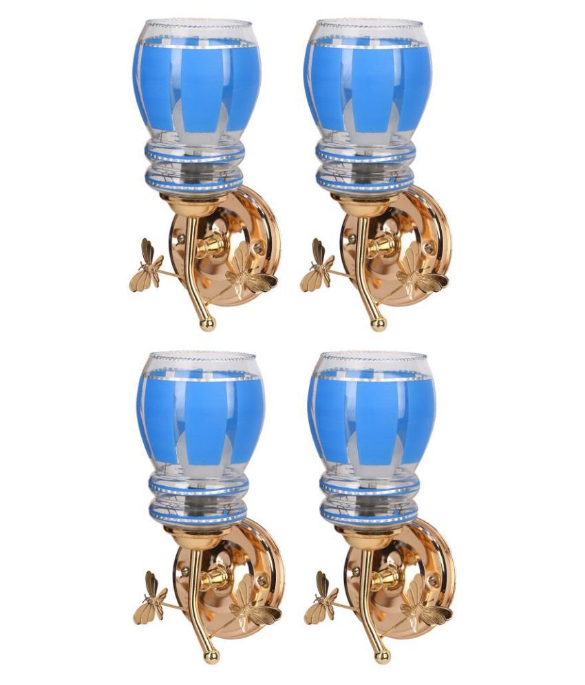    			Somil Decorative Wall Lamp Light Glass Wall Light Blue - Pack of 4